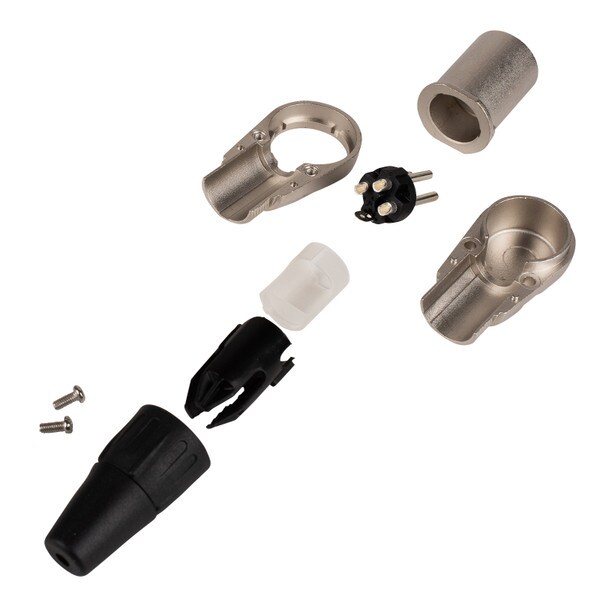 Main product image for Rean RC3MR 3 Pole XLR Male Right-Angle Cable Connector Nickel/Silver092-1718